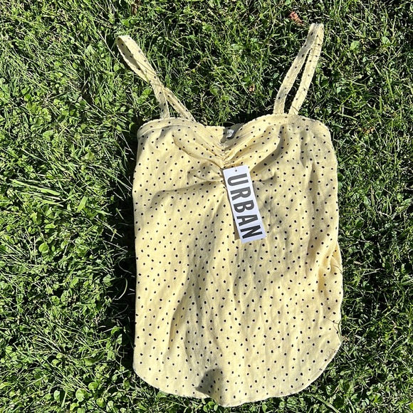 Urban Outfitters Tops - Yellow Polka-dot tank